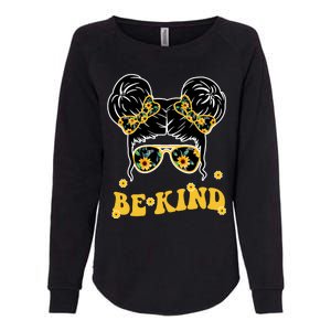 Be Kind Sunflower Hair Bun Spring Womens California Wash Sweatshirt