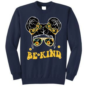 Be Kind Sunflower Hair Bun Spring Tall Sweatshirt