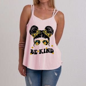 Be Kind Sunflower Hair Bun Spring Women's Strappy Tank