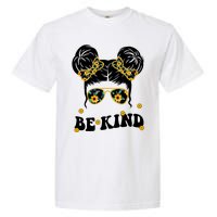 Be Kind Sunflower Hair Bun Spring Garment-Dyed Heavyweight T-Shirt