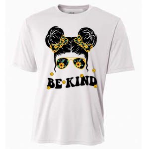 Be Kind Sunflower Hair Bun Spring Cooling Performance Crew T-Shirt