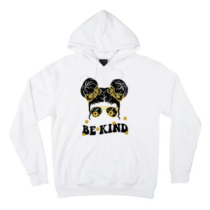 Be Kind Sunflower Hair Bun Spring Hoodie