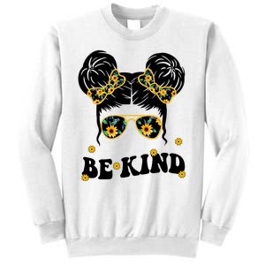 Be Kind Sunflower Hair Bun Spring Sweatshirt