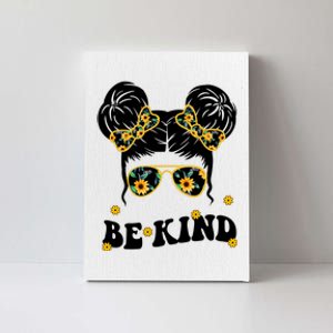 Be Kind Sunflower Hair Bun Spring Canvas