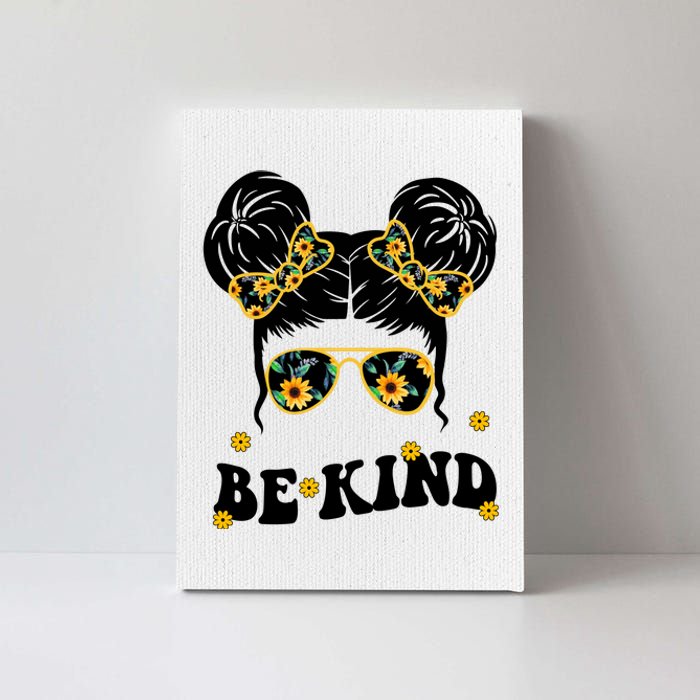 Be Kind Sunflower Hair Bun Spring Canvas