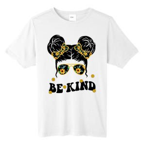 Be Kind Sunflower Hair Bun Spring Tall Fusion ChromaSoft Performance T-Shirt