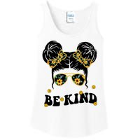 Be Kind Sunflower Hair Bun Spring Ladies Essential Tank