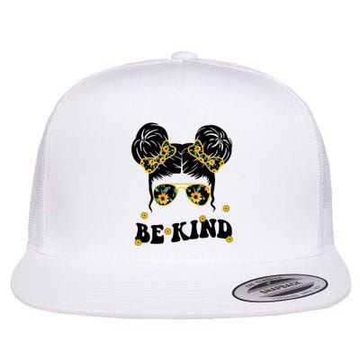 Be Kind Sunflower Hair Bun Spring Flatbill Hat