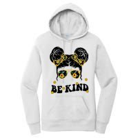 Be Kind Sunflower Hair Bun Spring Women's Pullover Hoodie