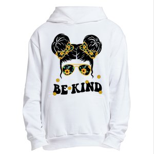 Be Kind Sunflower Hair Bun Spring Urban Pullover Hoodie