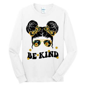 Be Kind Sunflower Hair Bun Spring Tall Long Sleeve T-Shirt