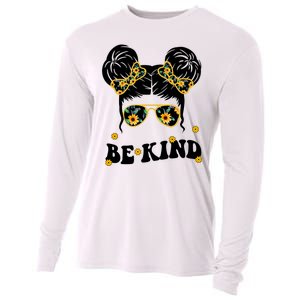 Be Kind Sunflower Hair Bun Spring Cooling Performance Long Sleeve Crew