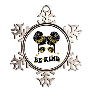 Be Kind Sunflower Hair Bun Spring Metallic Star Ornament