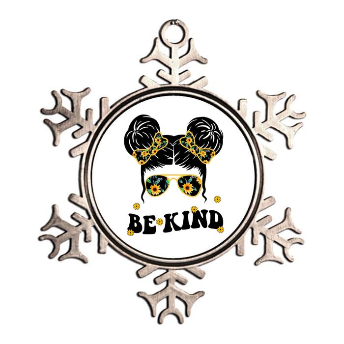 Be Kind Sunflower Hair Bun Spring Metallic Star Ornament