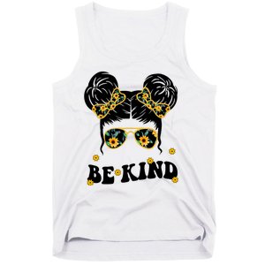 Be Kind Sunflower Hair Bun Spring Tank Top