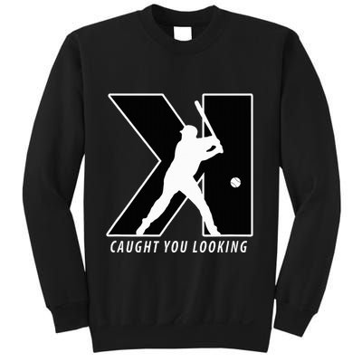 Backwards K Strikeout Looking Baseball Softball Pitching Sweatshirt