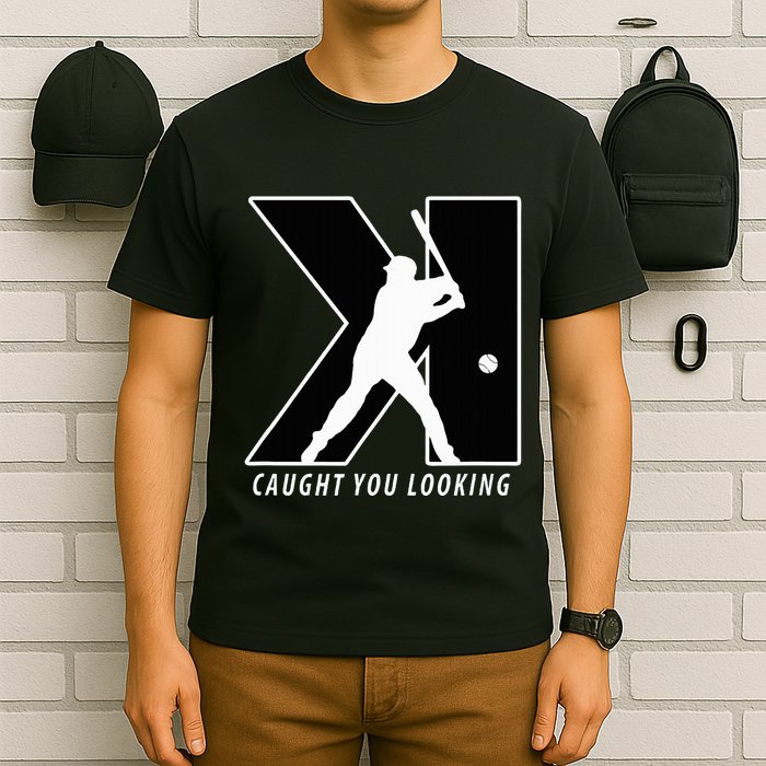 Backwards K Strikeout Looking Baseball Softball Pitching T-Shirt