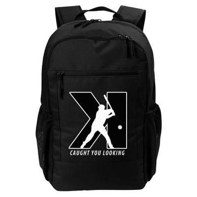 Backwards K Strikeout Looking Baseball Softball Pitching Backpack