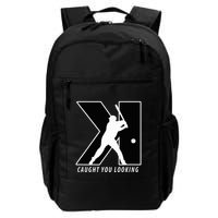 Backwards K Strikeout Looking Baseball Softball Pitching Backpack
