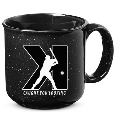 Backwards K Strikeout Looking Baseball Softball Pitching 15oz Campfire Ceramic Mug