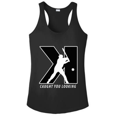 Backwards K Strikeout Looking Baseball Softball Pitching Ladies PosiCharge Competitor Racerback Tank