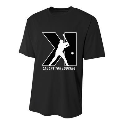 Backwards K Strikeout Looking Baseball Softball Pitching Youth Performance Sprint T-Shirt