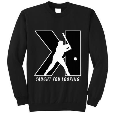 Backwards K Strikeout Looking Baseball Softball Pitching Tall Sweatshirt