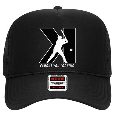 Backwards K Strikeout Looking Baseball Softball Pitching Trucker Hat