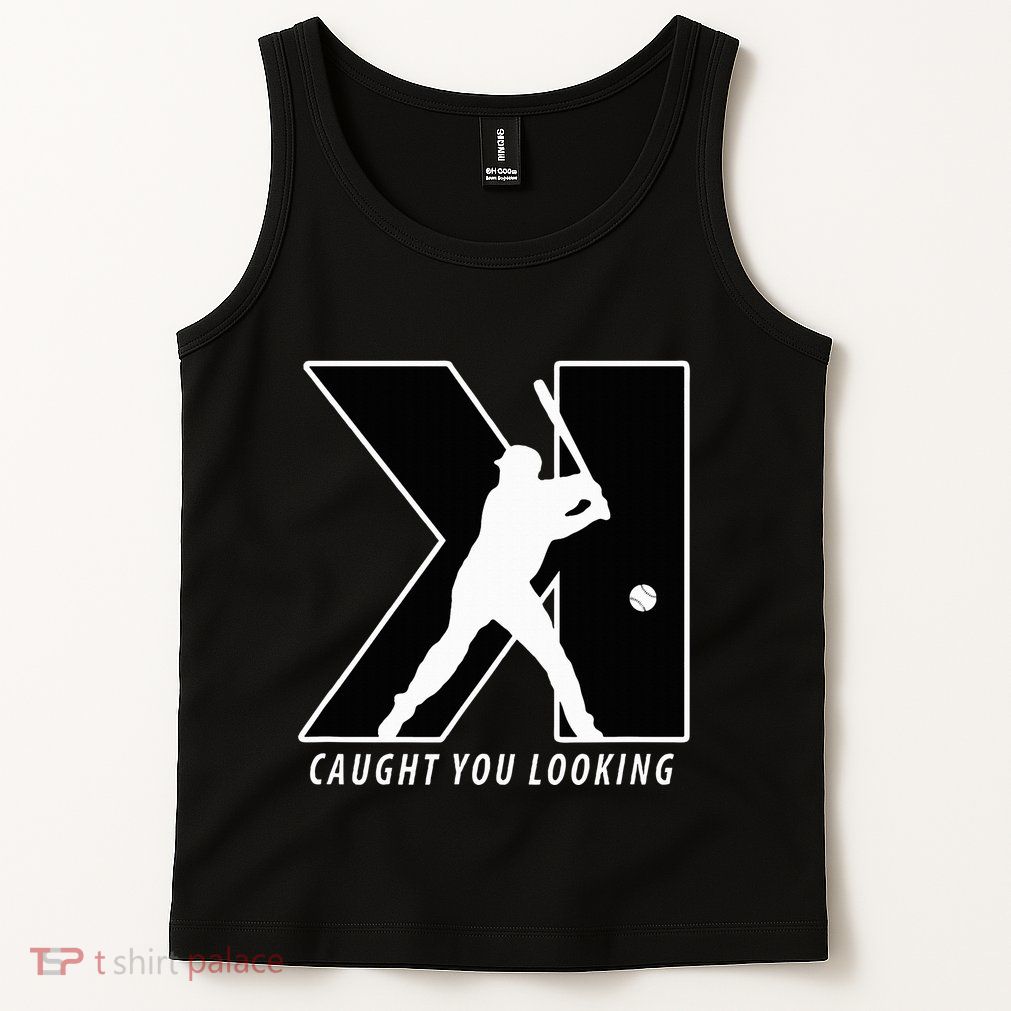 Backwards K Strikeout Looking Baseball Softball Pitching Tank Top