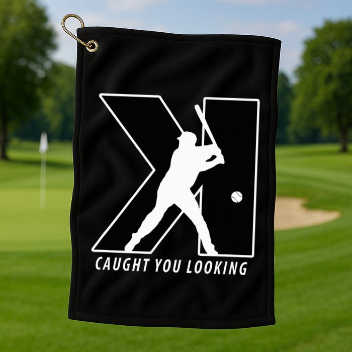 Backwards K Strikeout Looking Baseball Softball Pitching Golf Towel
