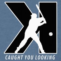 Backwards K Strikeout Looking Baseball Softball Pitching Garment-Dyed Sweatshirt