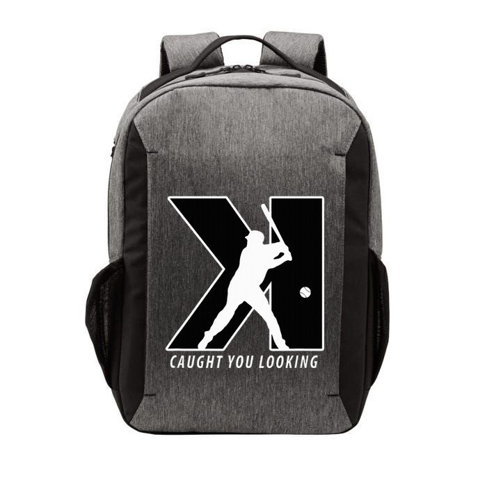 Backwards K Strikeout Looking Baseball Softball Pitching Vector Backpack