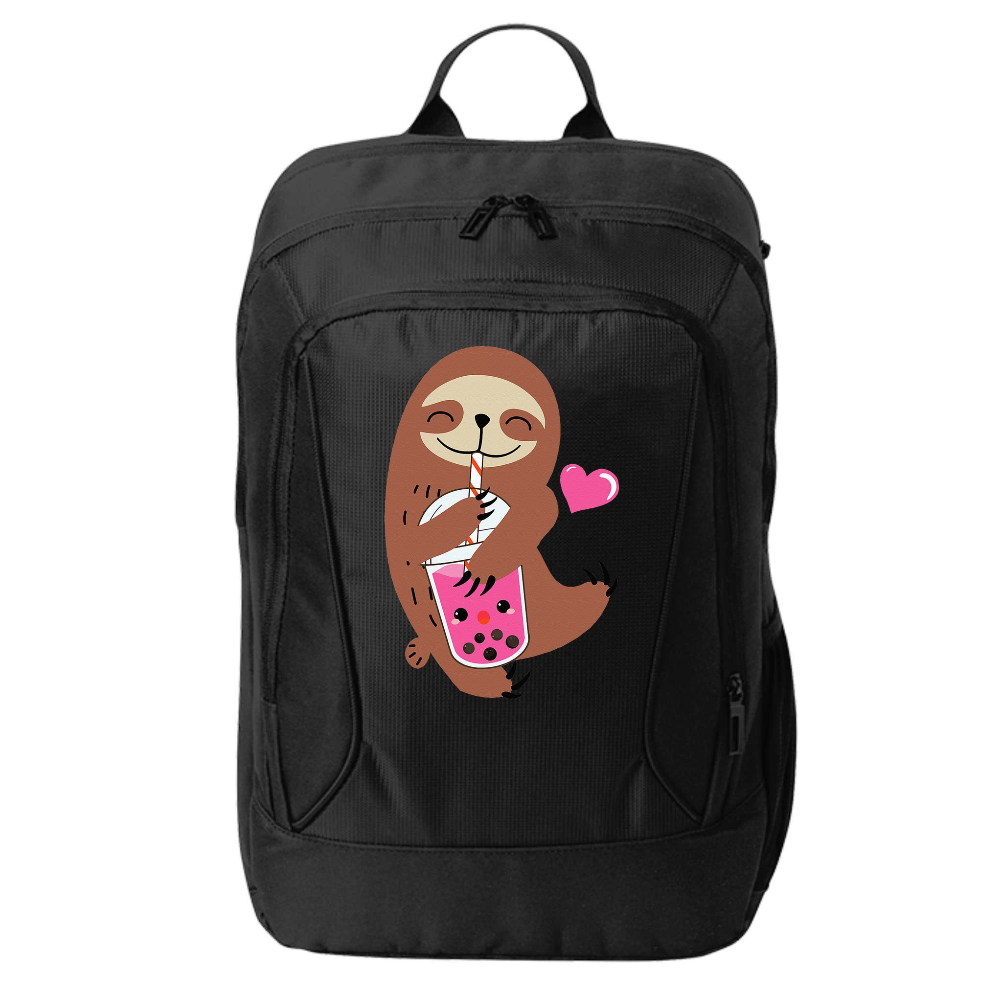 Bubble Kawaii Sloth Drinking Boba Tea City Backpack