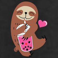 Bubble Kawaii Sloth Drinking Boba Tea Adult Drive Performance Visor