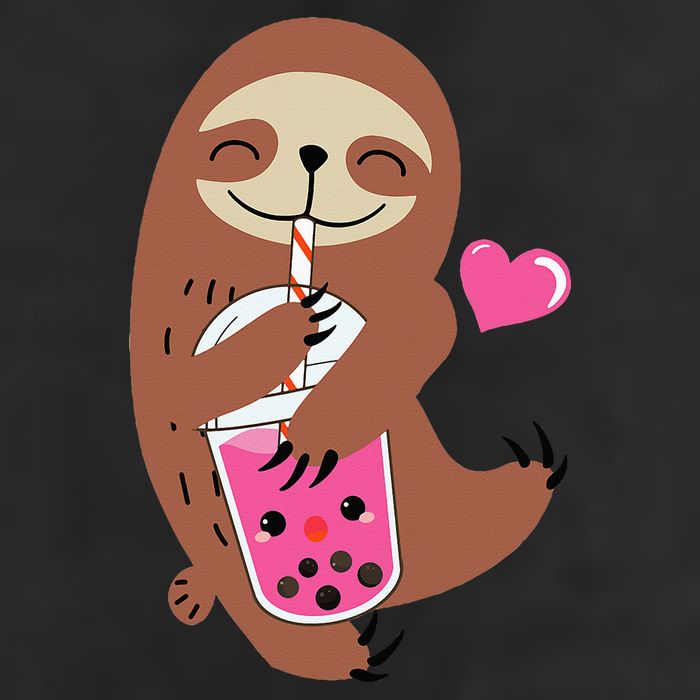 Bubble Kawaii Sloth Drinking Boba Tea Adult Drive Performance Visor
