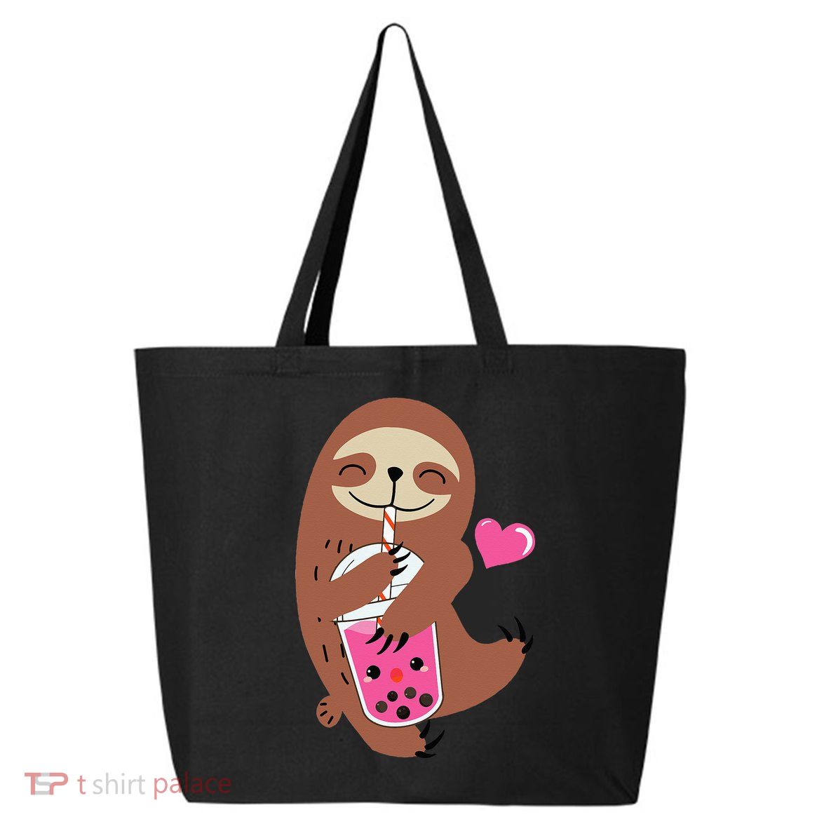 Bubble Kawaii Sloth Drinking Boba Tea 25L Jumbo Tote
