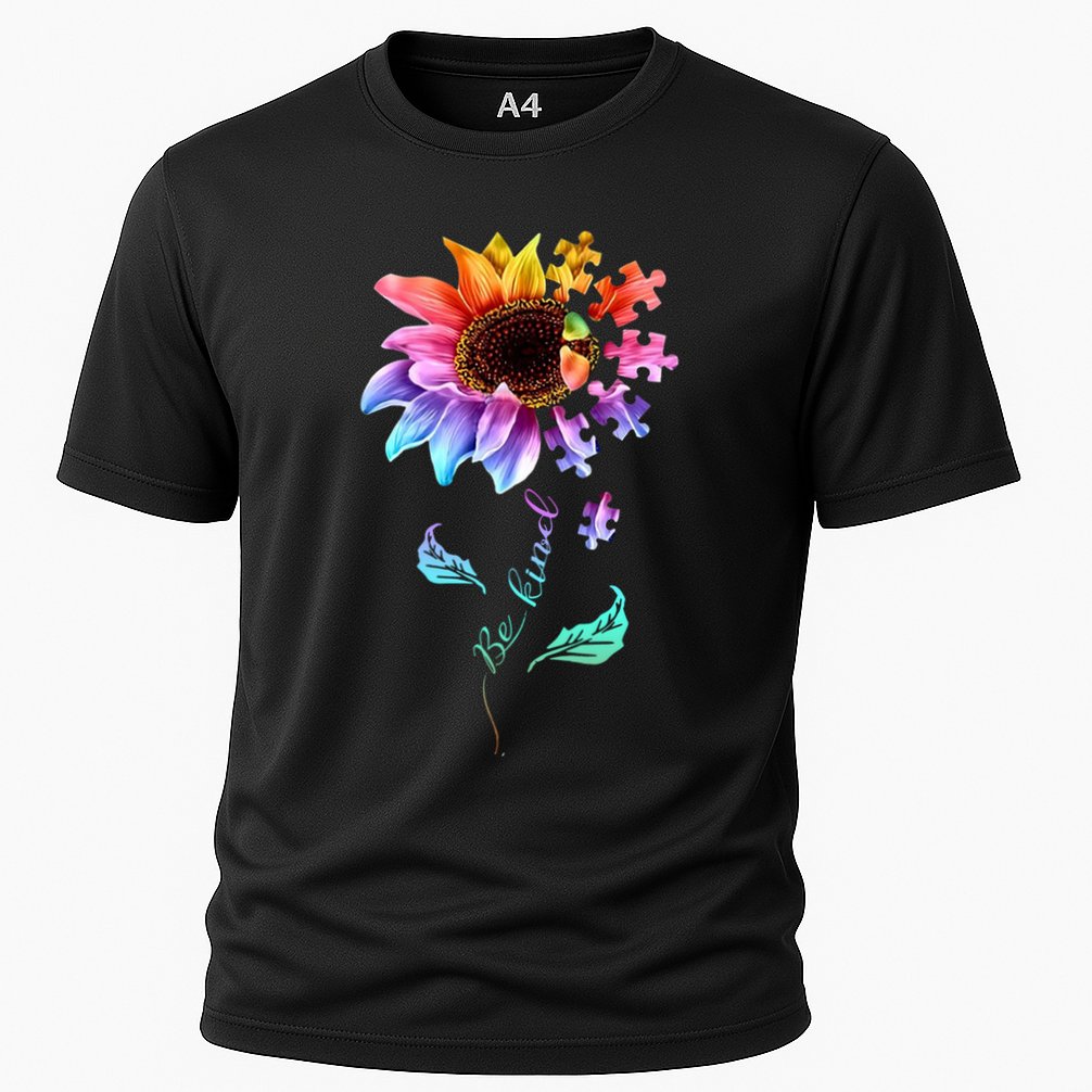 Be Kind Sunflower Autism Awareness Be Kind Autism Gift Performance Shirt