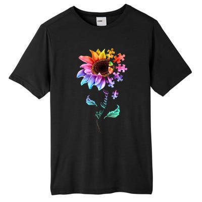 Be Kind Sunflower Autism Awareness Be Kind Autism Gift Tall Fusion ChromaSoft Performance T-Shirt