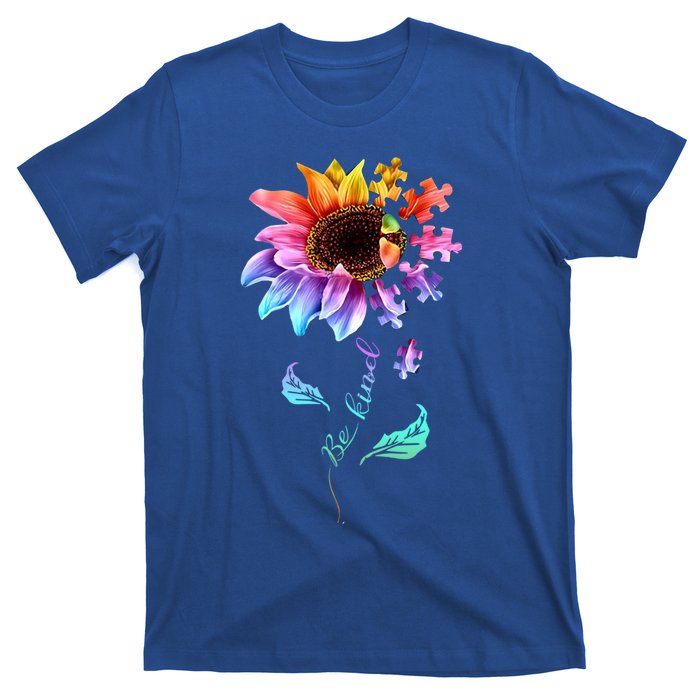 Be Kind Sunflower Autism Awareness Be Kind Autism Gift T-Shirt