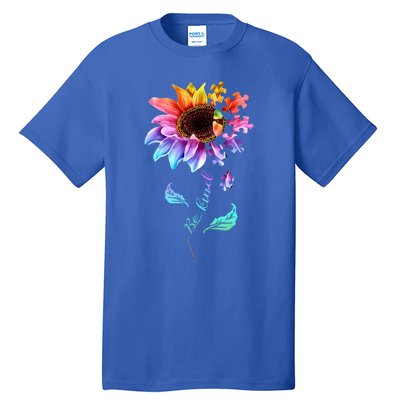 Be Kind Sunflower Autism Awareness Be Kind Autism Gift Tall T-Shirt