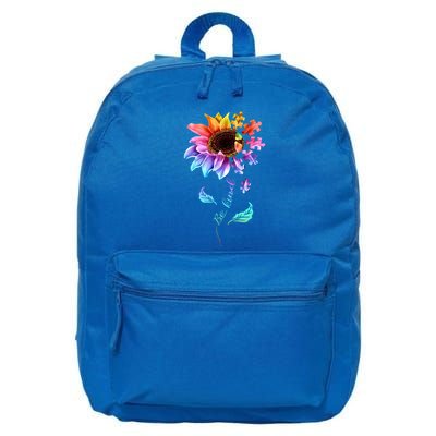 Be Kind Sunflower Autism Awareness Be Kind Autism Gift 16 in Basic Backpack