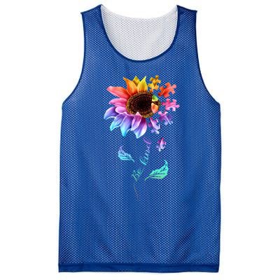 Be Kind Sunflower Autism Awareness Be Kind Autism Gift Mesh Reversible Basketball Jersey Tank