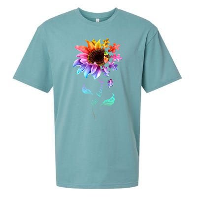 Be Kind Sunflower Autism Awareness Be Kind Autism Gift Sueded Cloud Jersey T-Shirt