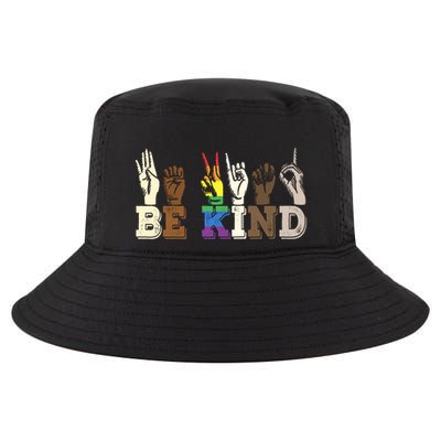 Be Kind Sign Language Hand Talking Lgbtq+ Gay Les Pride Gift Cool Comfort Performance Bucket Hat