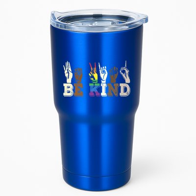 Be Kind Sign Language Hand Talking Lgbtq+ Gay Les Pride Gift Tumbler