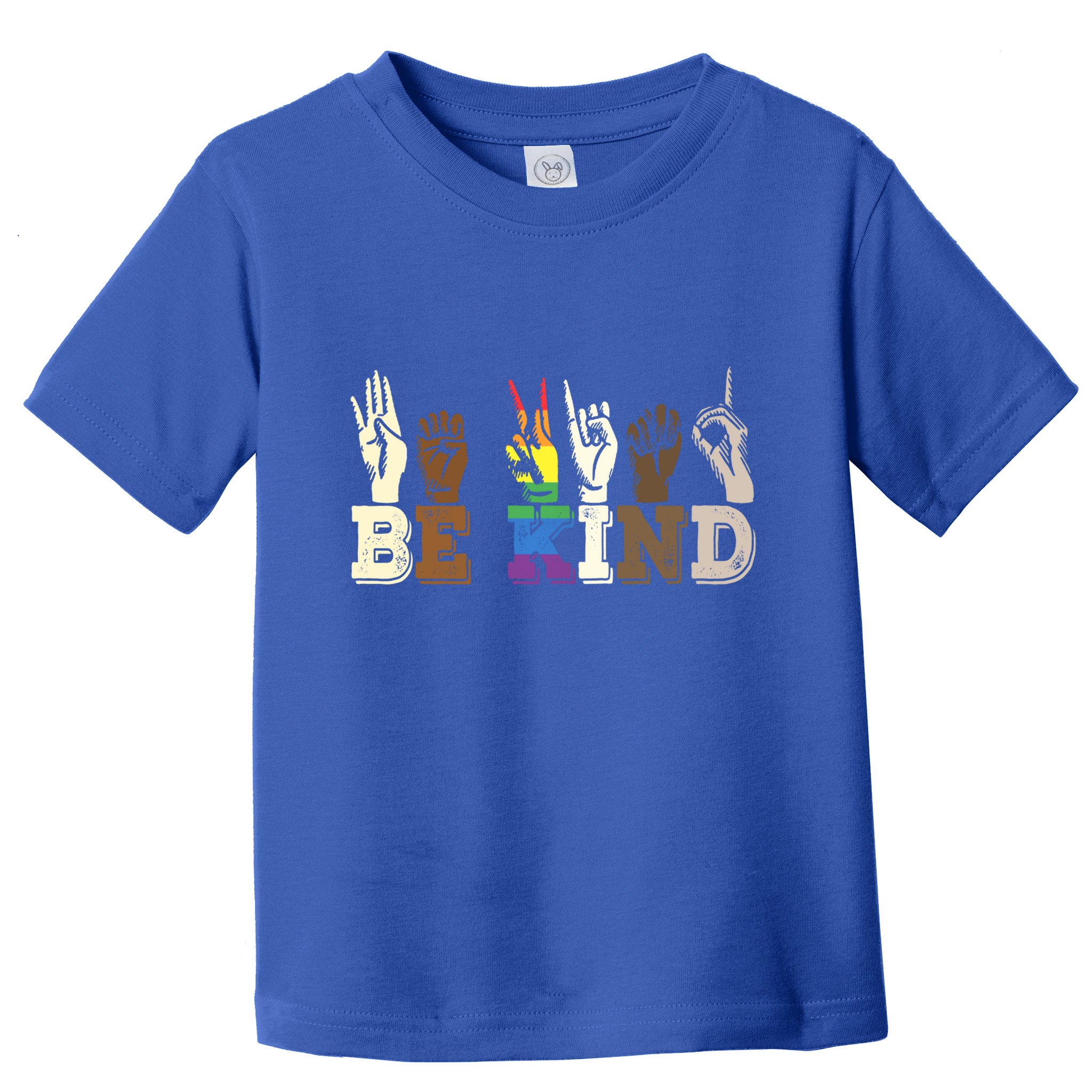 Be Kind Sign Language Hand Talking Lgbtq+ Gay Les Pride Gift Toddler T-Shirt