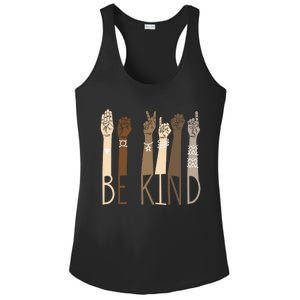 Be Kind Sign Language Hand Talking Teachers Interpreter Asl Gift Ladies PosiCharge Competitor Racerback Tank