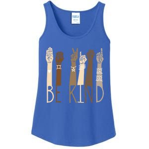 Be Kind Sign Language Hand Talking Teachers Interpreter Asl Gift Ladies Essential Tank