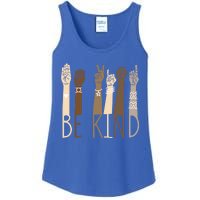 Be Kind Sign Language Hand Talking Teachers Interpreter Asl Gift Ladies Essential Tank