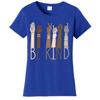 Be Kind Sign Language Hand Talking Teachers Interpreter Asl Gift Women's T-Shirt